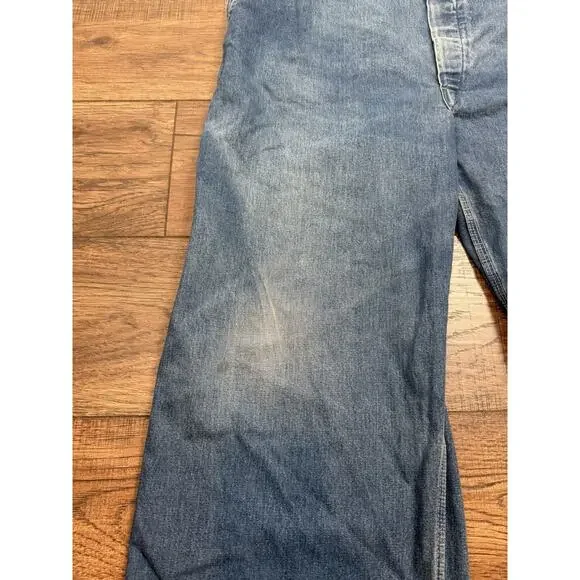 Vintage Oshkosh B'Gosh Union Made Sanforized Jean Overall Men Grunge 42x28 USA